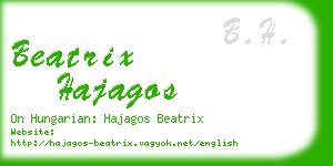 beatrix hajagos business card